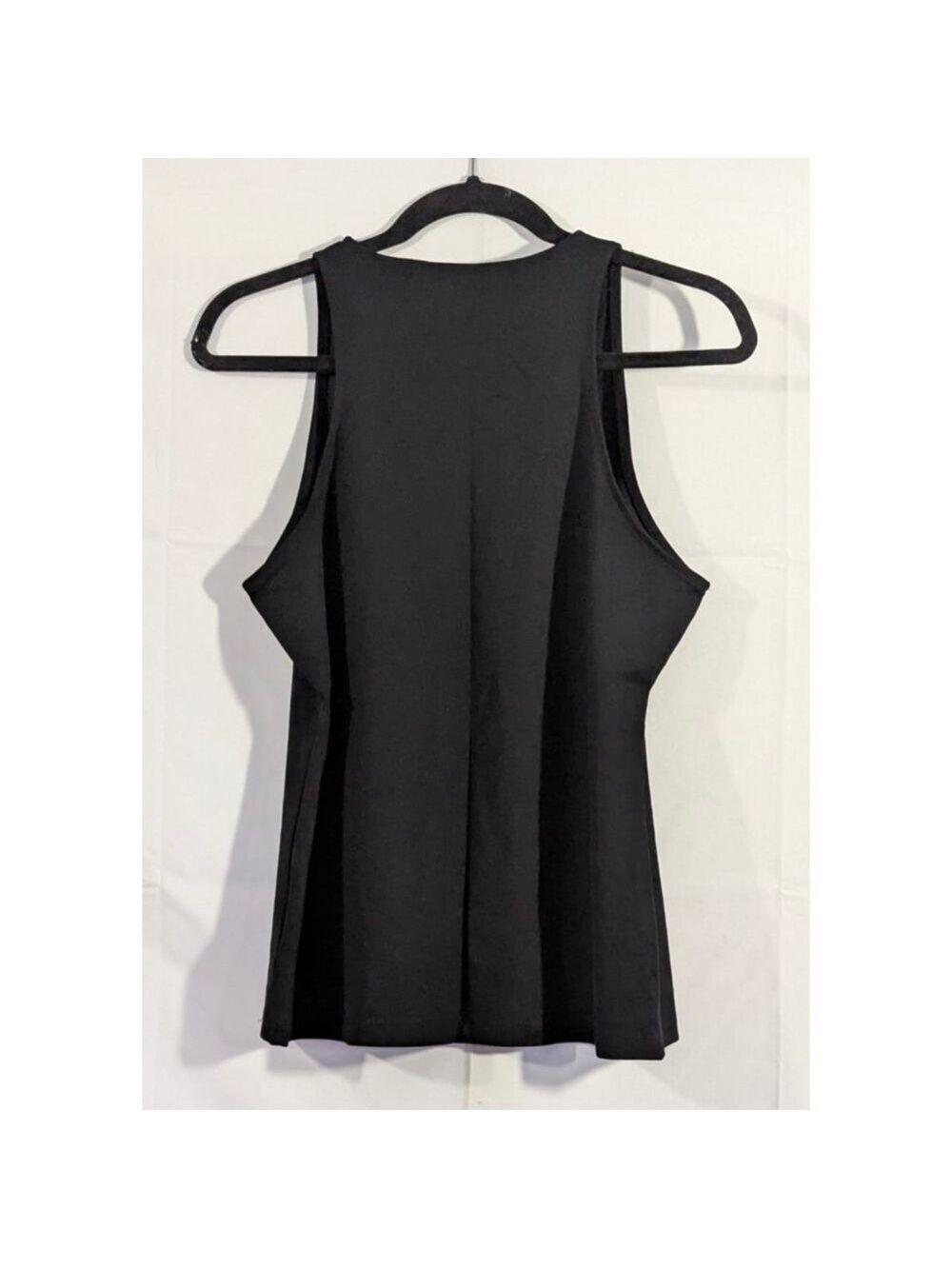 Adrienne Vittadini Black Mock Neck Sleeveless Top Women's Large - Picture 2 of 3